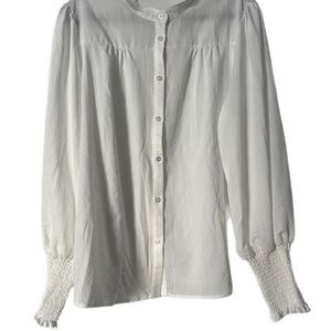 White minimalist CottageCore prairie painters poet top